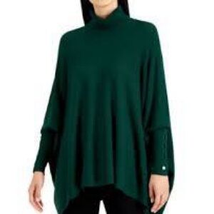 Alfani Dark Green Women's Poncho Sweater